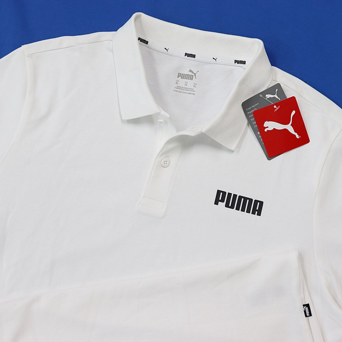 ●送料390円可能商品 プーマ ゴルフ PUMA GOLF 新品 シンプル カジュアル 鹿の子 ストレッチ 半袖 ポロシャツ[847226-02-M]US 三 零★QWERの画像1