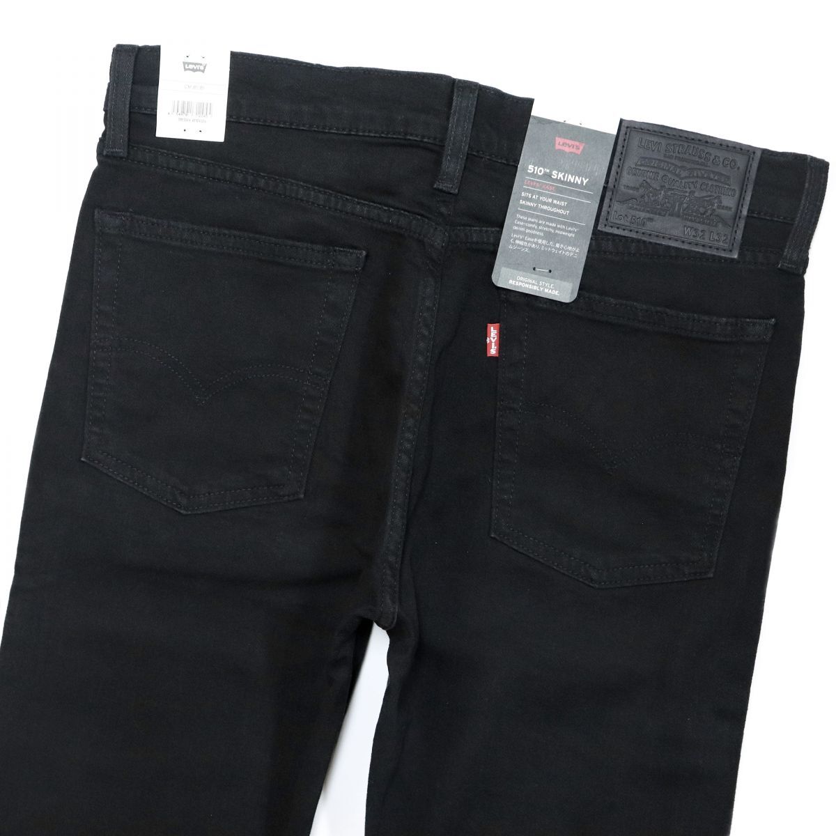 ★リーバイス Levis 510 新品 メンズ 快適 ストレッチ スキニー ジーンズ デニム パンツ 黒 34インチ [05510-0414-34] 四 弐★QWER★_画像1