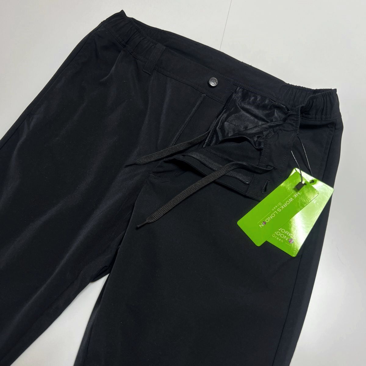 ★HK WORKS LONDON ゴルフ GOLF 新品 メンズ 春夏秋用 UV ロング パンツ スラックス 黒 Lサイズ[TMKIT2C52-BLK-L] 一 四 弐★QWER★の画像3