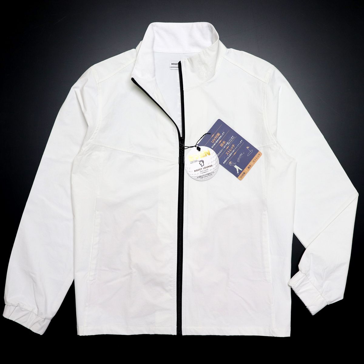 *bogi- lounge Golf EVEN BOGEY LOUNGE GOLF new goods men's UV water-repellent stretch jacket white spring thing [3F101128BG-09-M] one two .*QWER*