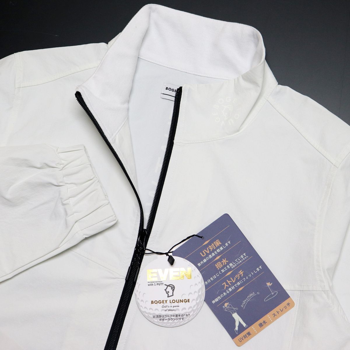 *bogi- lounge Golf EVEN BOGEY LOUNGE GOLF new goods men's UV water-repellent stretch jacket white spring thing [3F101128BG-09-M] one two .*QWER*