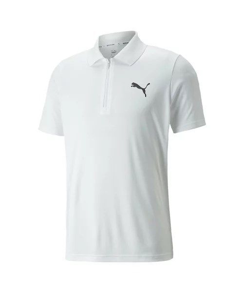 ●送料390円可能商品 プーマ PUMA 新品 メンズ 吸水速乾 快適 RTG ハーフジップ 半袖 ポロシャツ 白 XLサイズ[848671-02-XL] 三 参★QWER_画像1