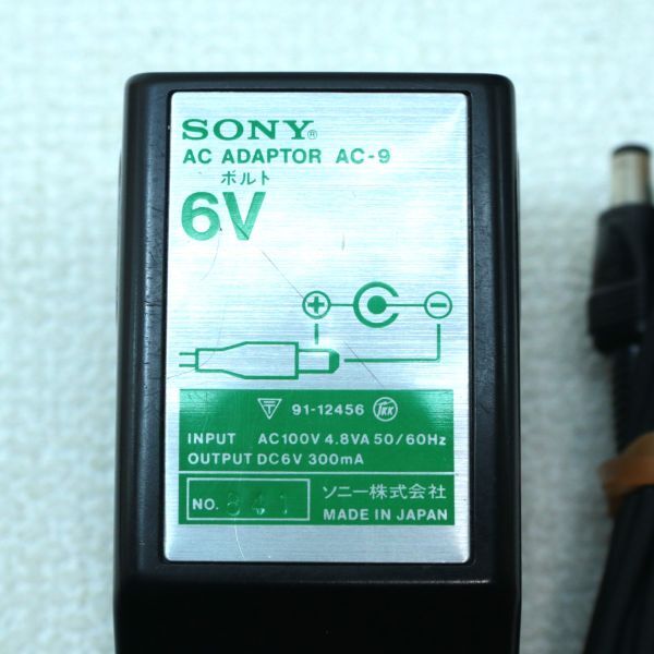 165a 送料無料 SONY ソニー AC-9 電源 ACアダプター 6V 300mA デンスケ/BCLラジオ/スカイセンサーの画像3