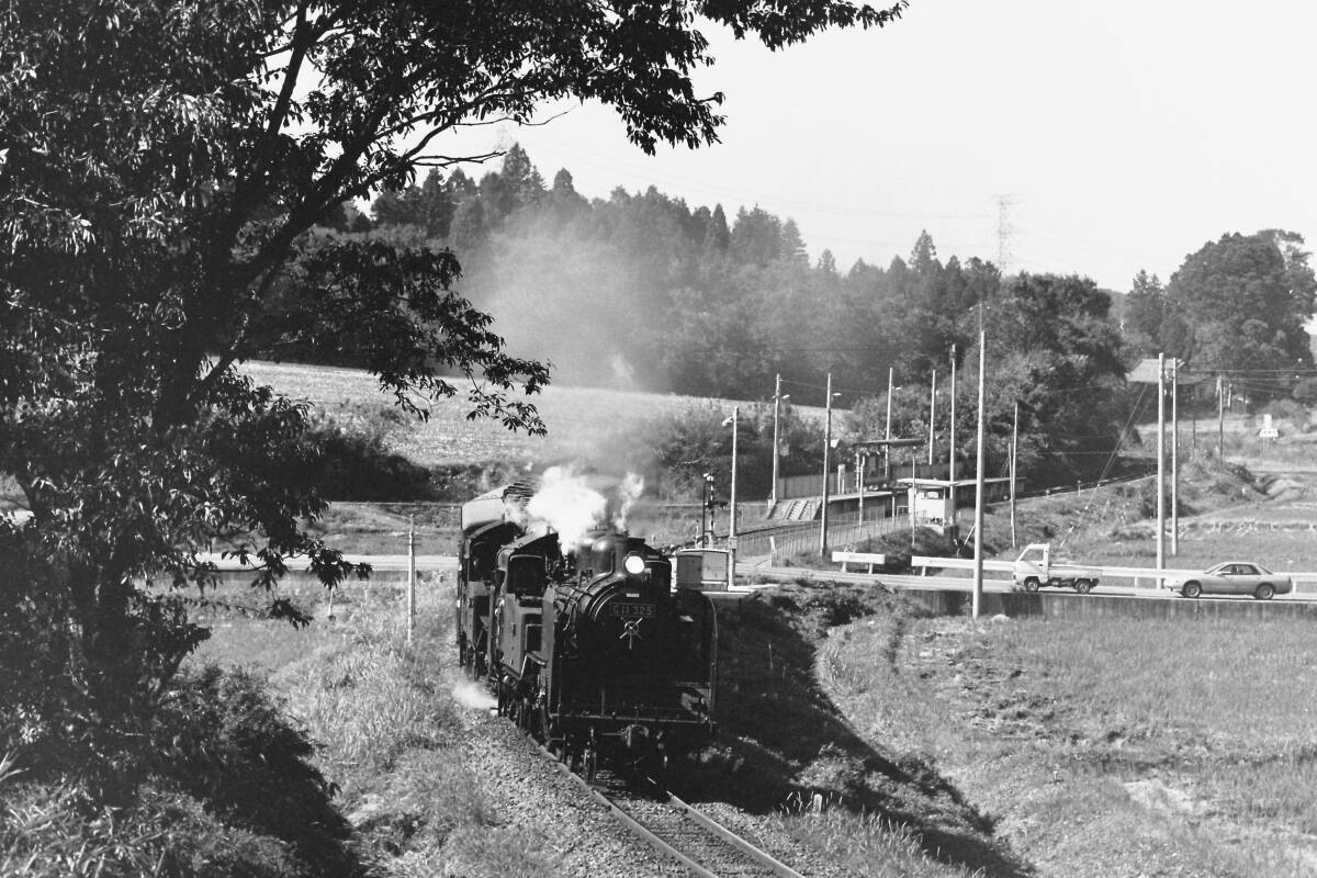 (B23)929 写真 古写真 鉄道 鉄道写真 真岡鉄道 真岡鐵道 蒸気機関車 C1266 C11325 ゆとり号 フィルム ネガ まとめて 25コマ SLの画像6