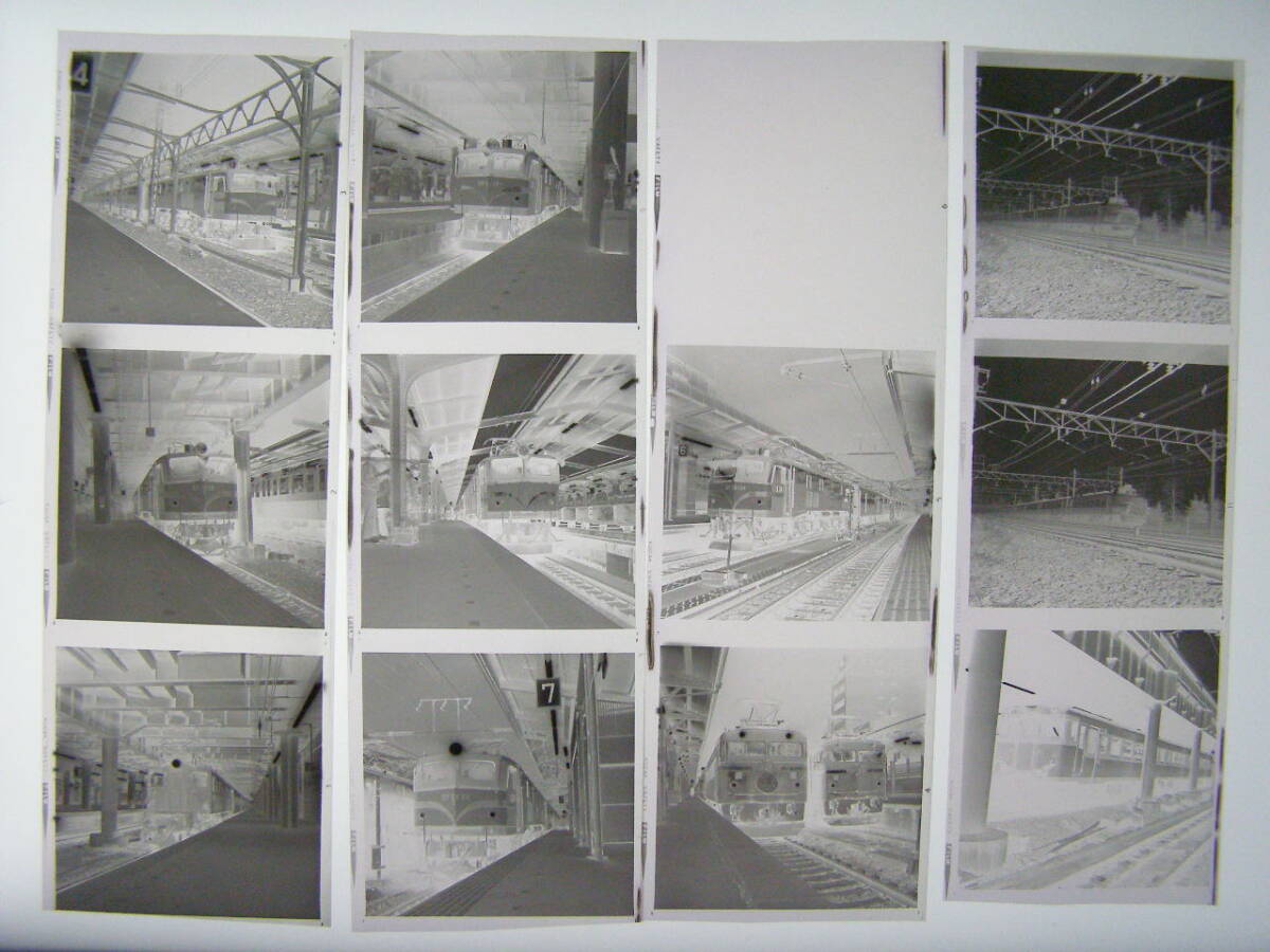 (B23)804 写真 古写真 鉄道 鉄道写真 EF5849 EF5889 新雪 はくたか 他 昭和48年2月4日 上野 西川口 フィルム ネガ 6×6㎝ まとめて 11コマ の画像1