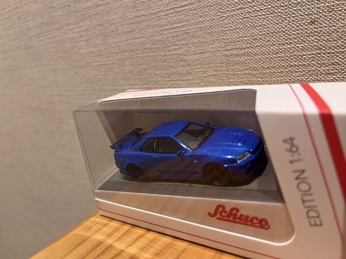 新作SCHUCOシュコー1/64NISSAN SKYLINE日産スカイラインnismoニスモR34GT-R Z-tuneチューン ベイサイドブルー他HOTWHEELS出品定形外同梱可の画像2