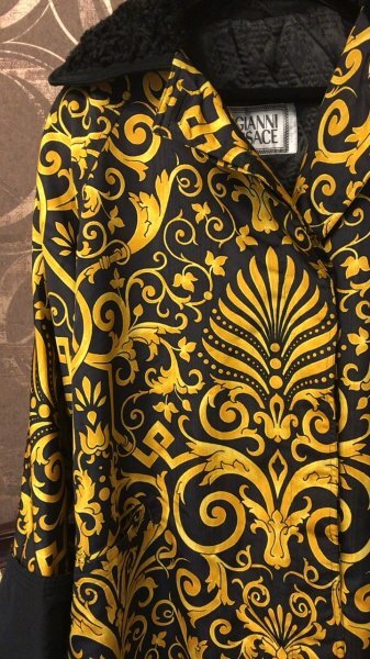 １円◎最至高品バロック◆極美品◎GIANNI VERSACE ファーストライン パリコレ 最高級 総シルクコート バロック ヴェルサーチベルサーチの画像5