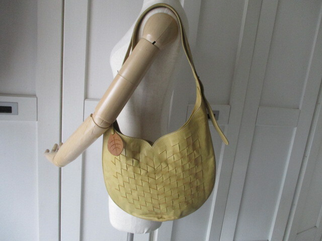 * mother house leather mesh 2WAY shoulder bag beautiful goods *