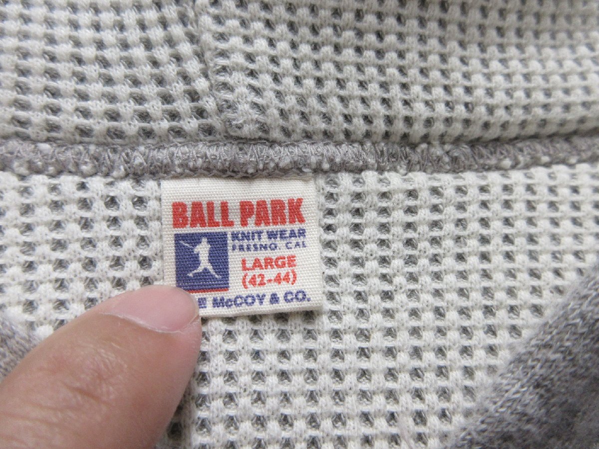 ◆1000円～ザ リアル マッコイズ THE REAL McCOYS BALL PARK ジップパーカー サイズLの画像2