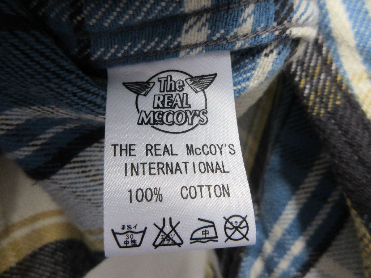 ◆1000円～ザ リアル マッコイズ THE REAL McCOYS 8 HOUR UNION 938 ネルシャツ サイズ16の画像5