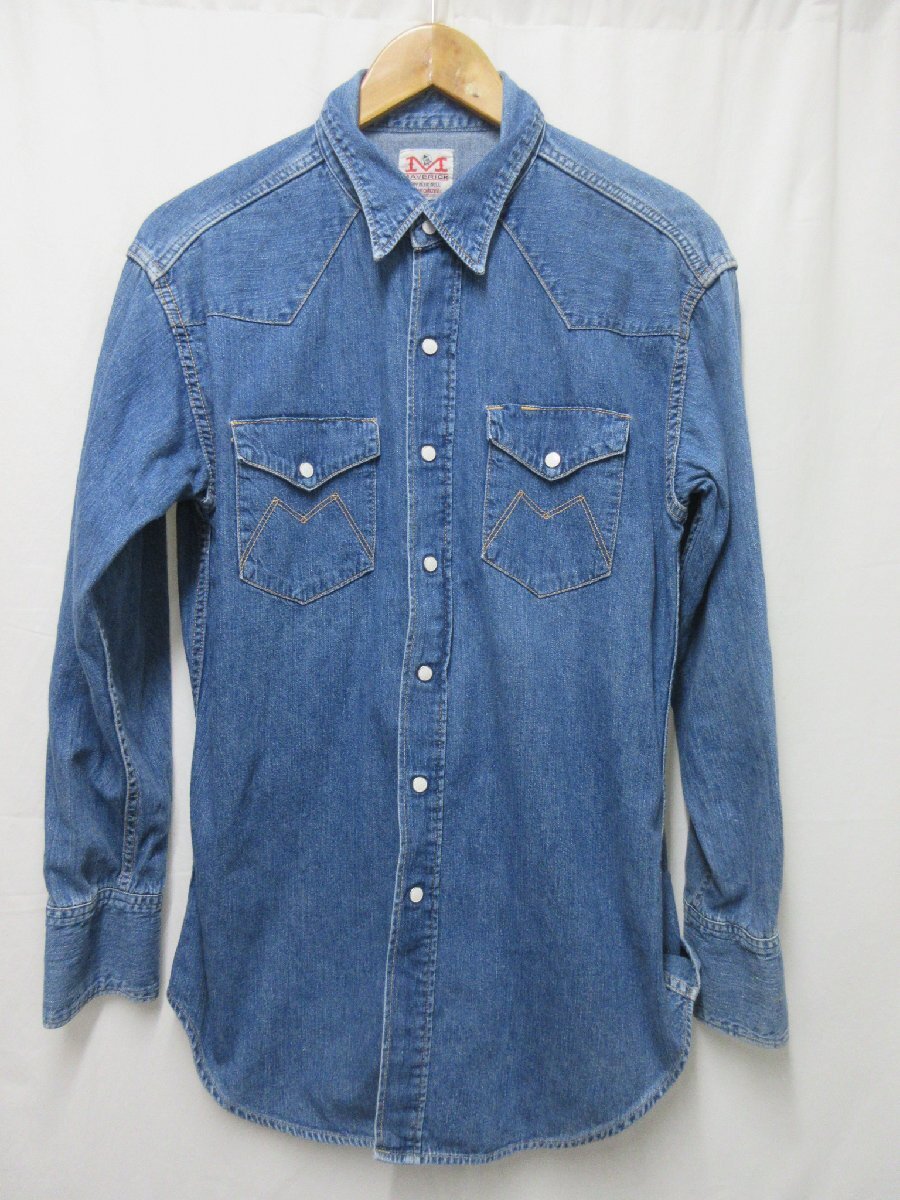 ●1000円～マーベリック　MAVERICK BLUE BELL デニムシャツ　サイズ不明_画像1