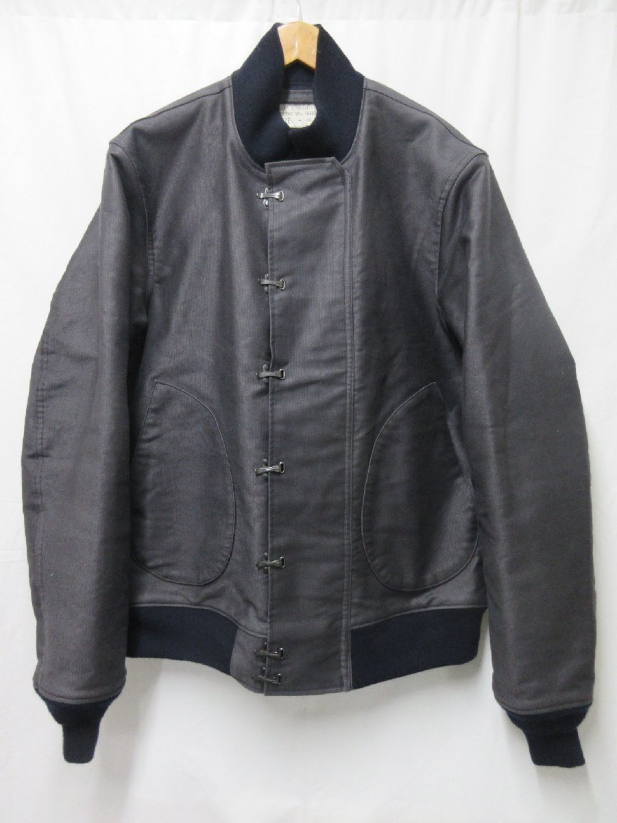 1000円～美品 ウェアハウス Warehouse Lot 2182 N-1 WINTER JACKET 7HOOK FRONT 7フック デッキジャケット サイズ42_画像1