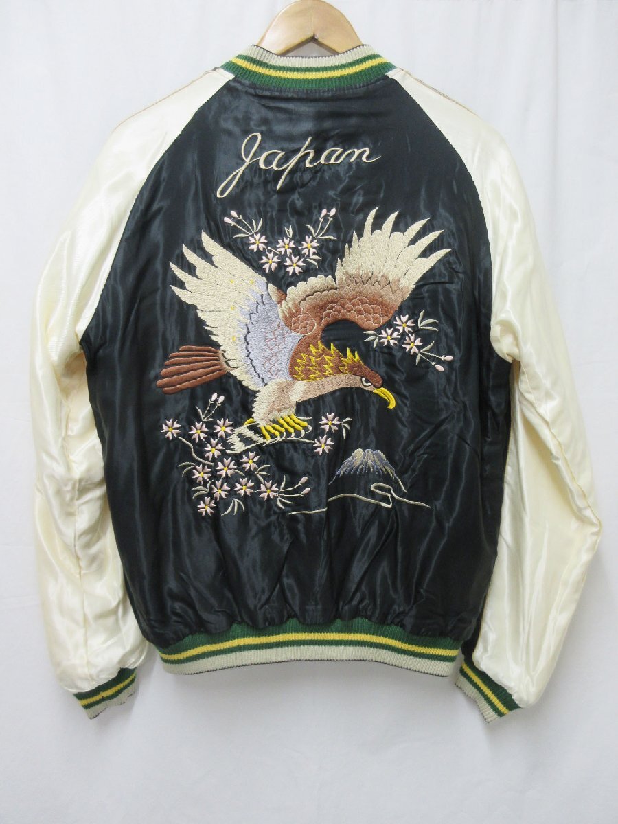 1000円～ 美品 テーラー東洋 SOUVENIR JACKET 「WHITE DRAGON×LANDSCAPE」 リバーシブル アセテート スカジャン サイズL