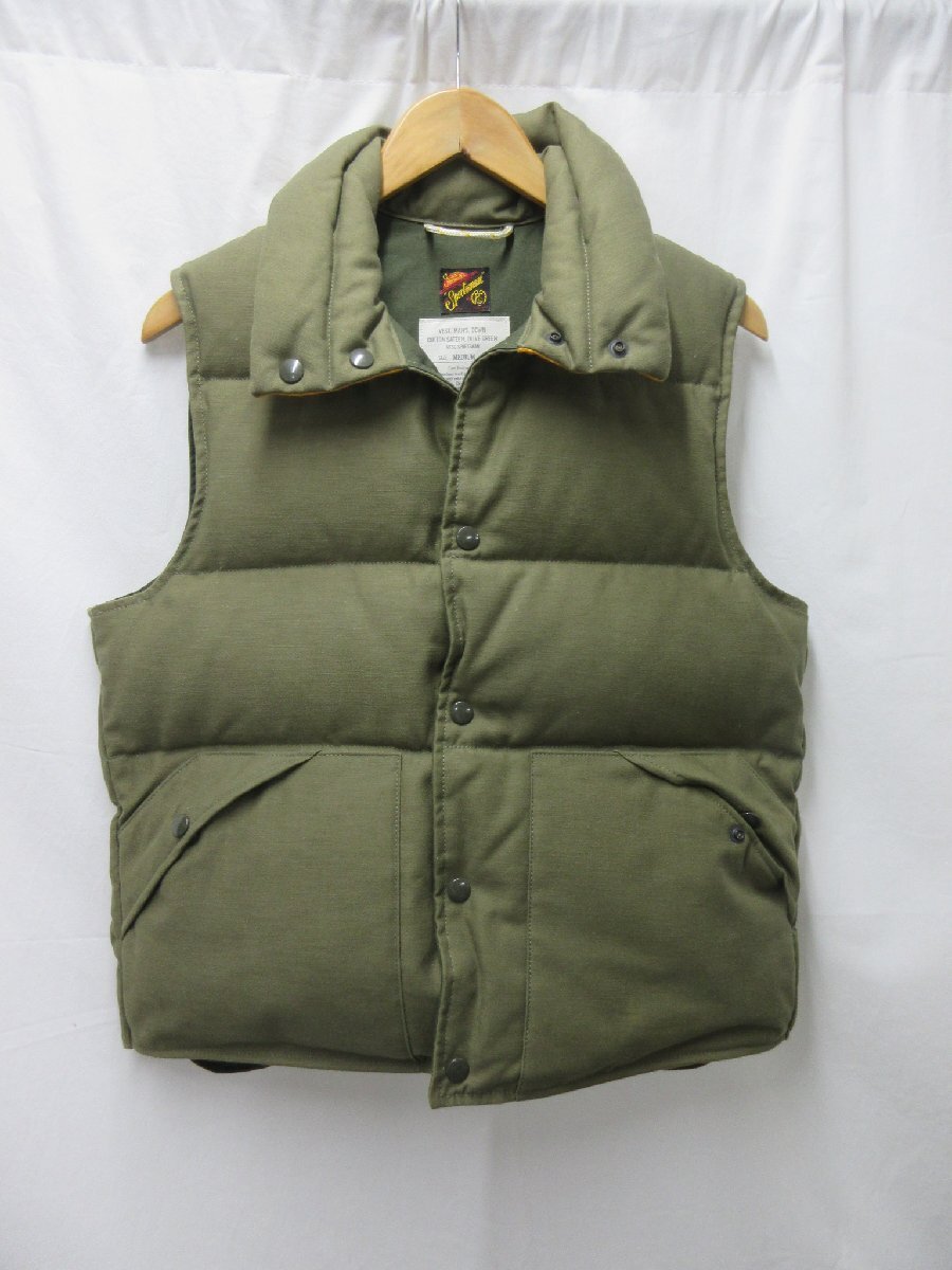 ◆1000円～極美品 ミスターフリーダム MISTER FREEDOM MFSC OD BACK SATIN DOWN VEST バックサテンダウンベスト USA製 サイズMの画像1