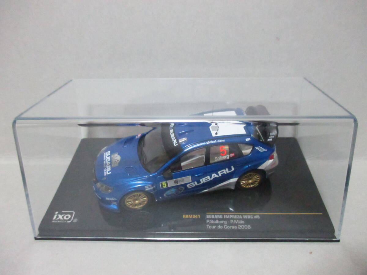 1/43 イクソ 3代目 スバル インプレッサ WRX STI GRB ソルベルグ ミニカー IXO SUBARU IMPREZA WRC Tour de Corse 2008 #5 P.Solberg_画像3