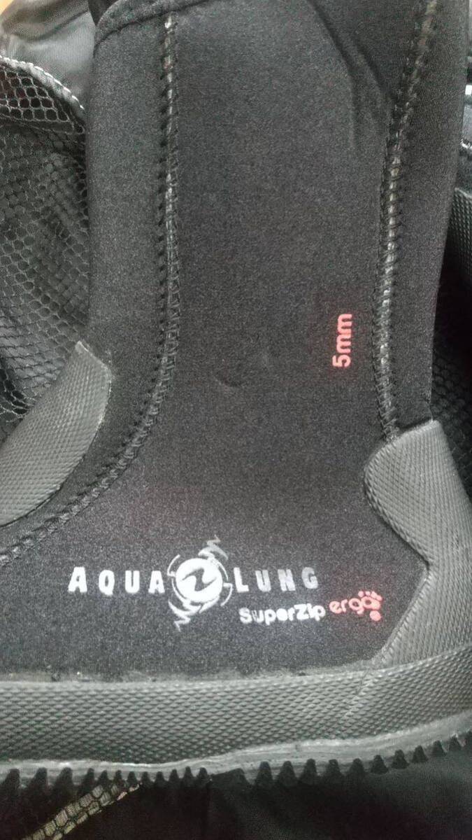 【新品未使用】Aqualung アクアラング superzip ergoboots 28cm ダイビングブーツ スキューバ ダイビング サイドファスナー ブラック の画像5