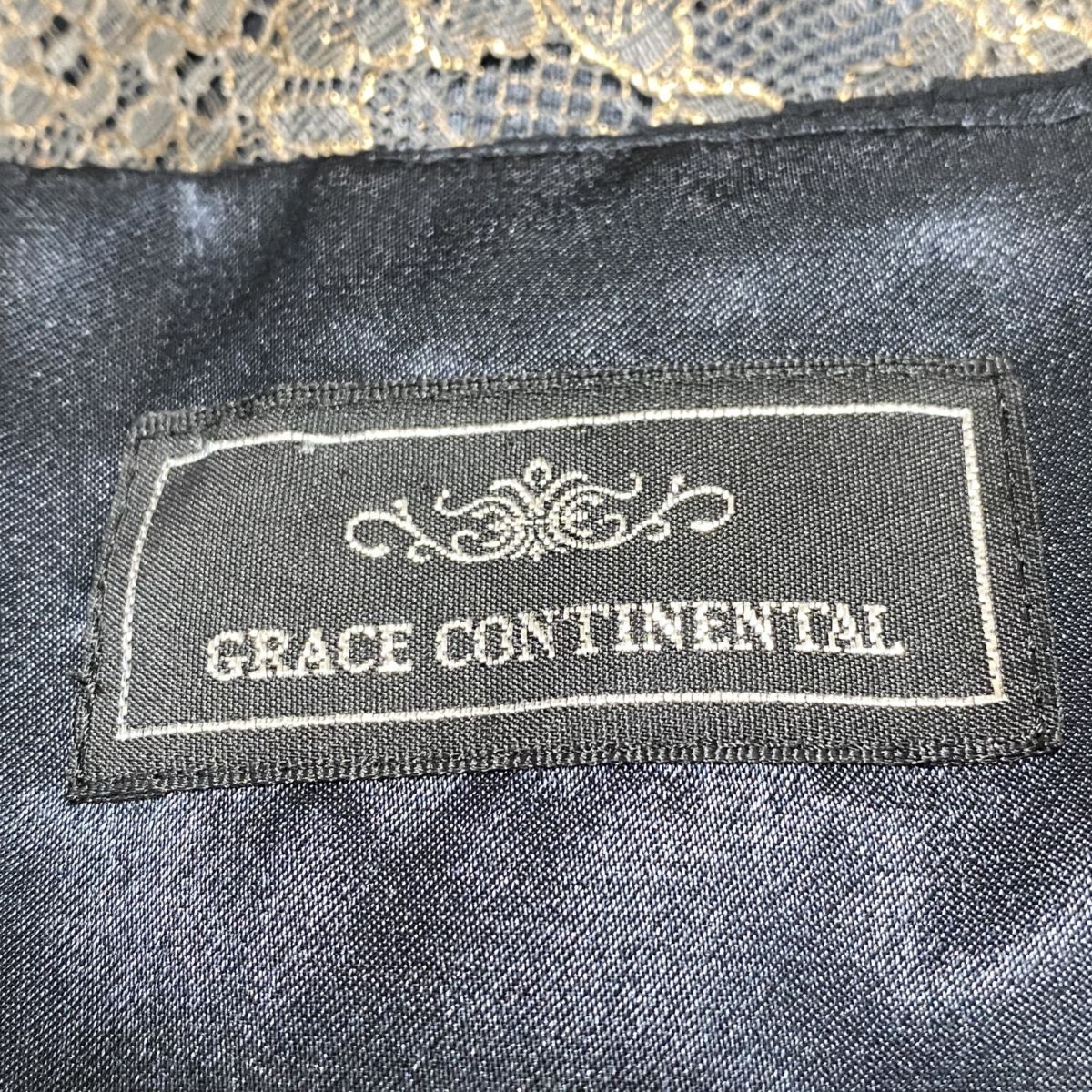 1円 ドレス　GRACE CONTINENTAL ワンピース 36 黒・茶系　 カラードレス キャバドレ 発表会 イベント　中古３１０８_画像8