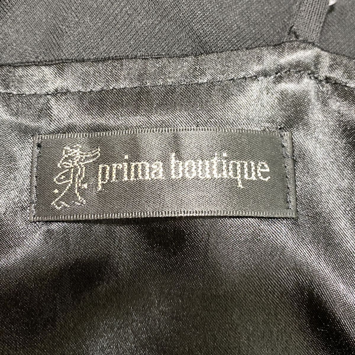 1円 ドレス prima boutique ロングドレス 黒 カラードレス キャバドレ 発表会 イベント 中古３７５４の画像9