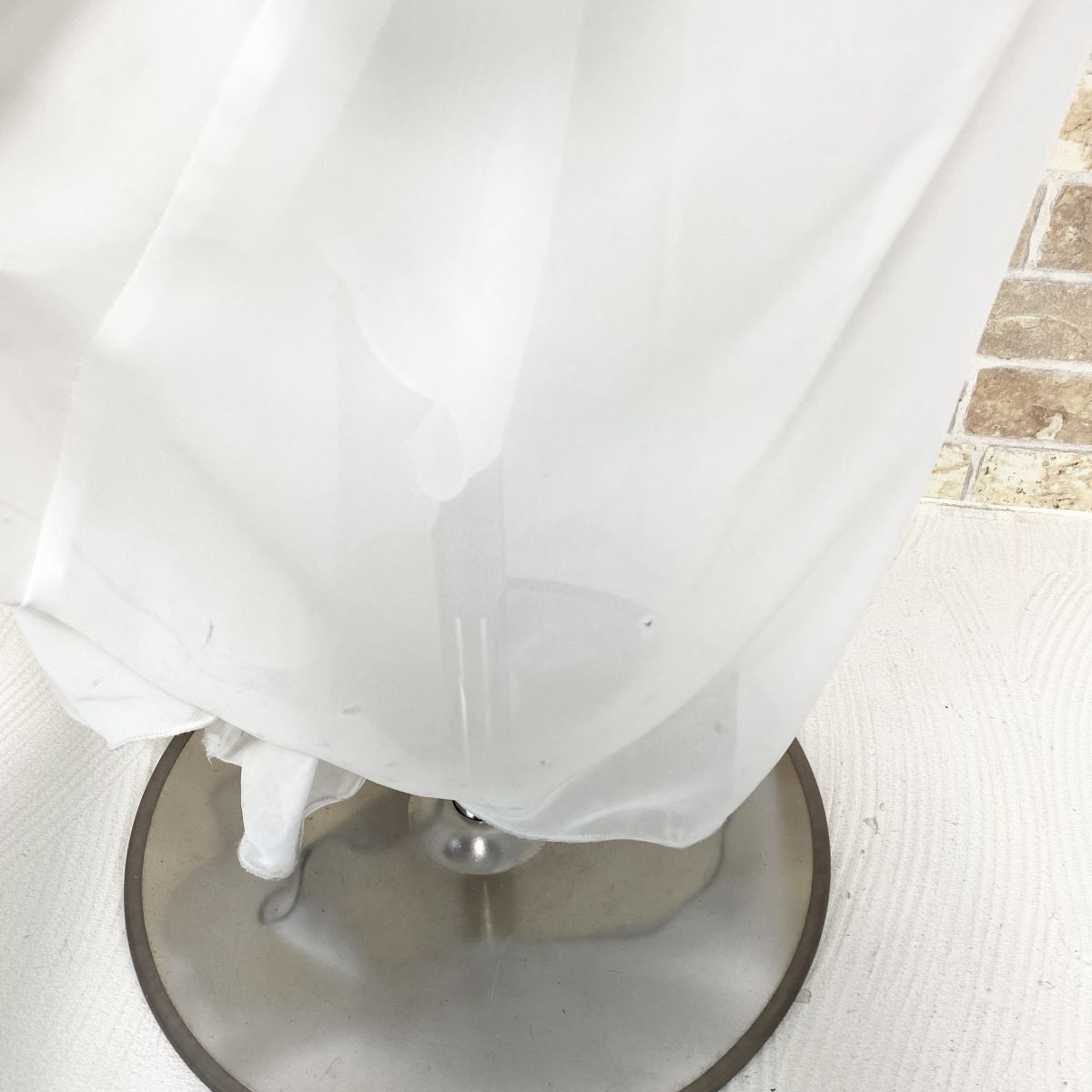 1円 ドレス ICHIOKU ロングドレス 白 カラードレス キャバドレ 発表会 イベント 中古３８０１の画像9
