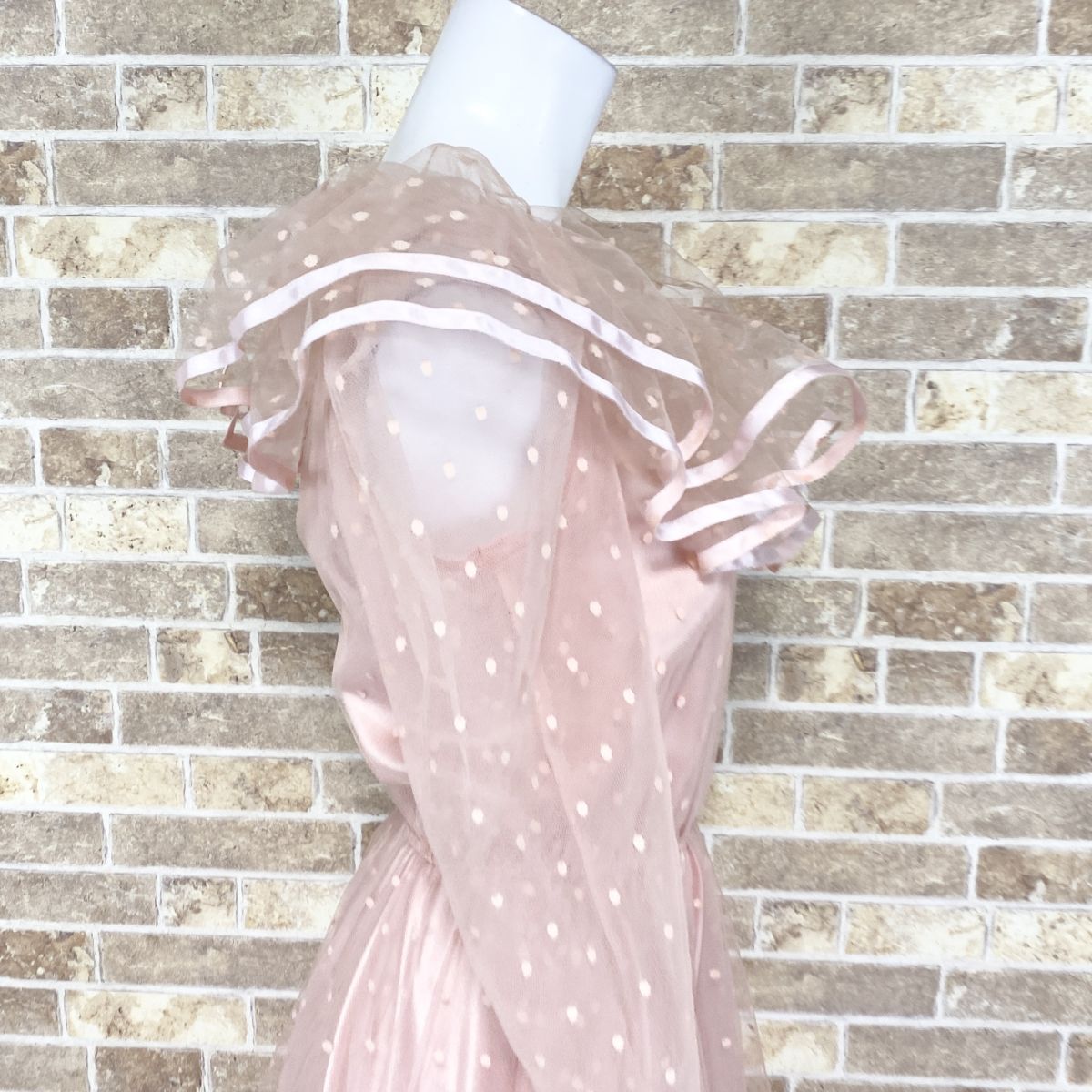 1円 ドレス Petit Anne プチアンヌ ワンピース ピンク ロリータファッション カラードレス イベント 中古３９５２の画像7