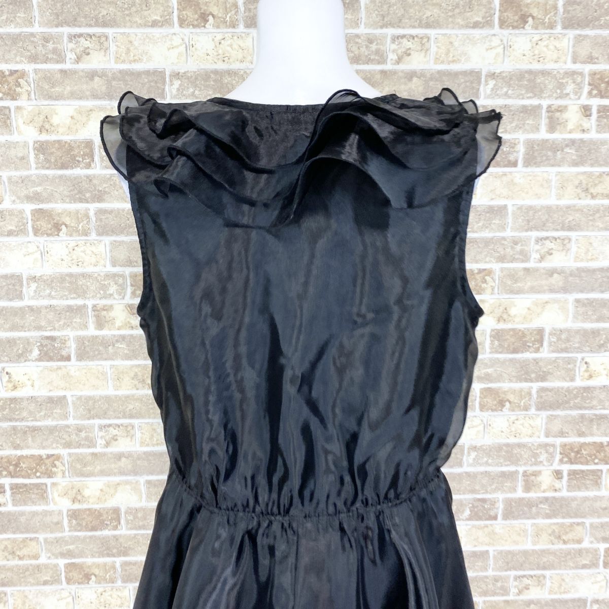 1円 ドレス Lulu Diary ロリータ ワンピース 2L大きなサイズ 黒光沢 ロリータファッション カラードレス キャバドレ 　中古４０４６_画像7