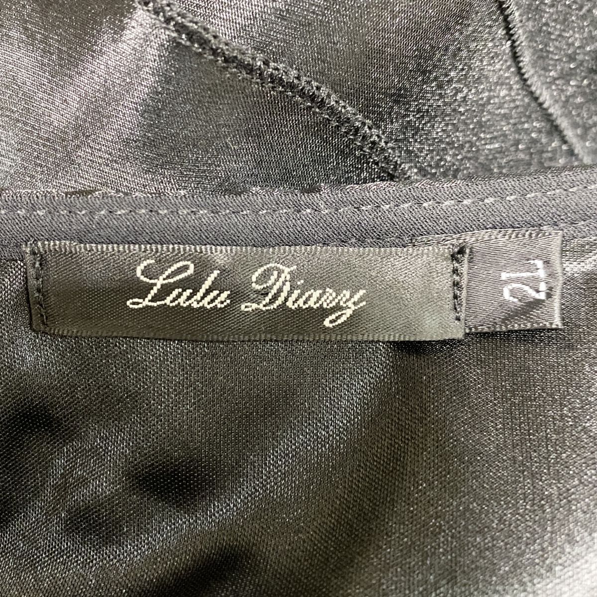 1円 ドレス Lulu Diary ロリータ ワンピース 2L大きなサイズ 黒光沢 ロリータファッション カラードレス キャバドレ 　中古４０４６_画像9