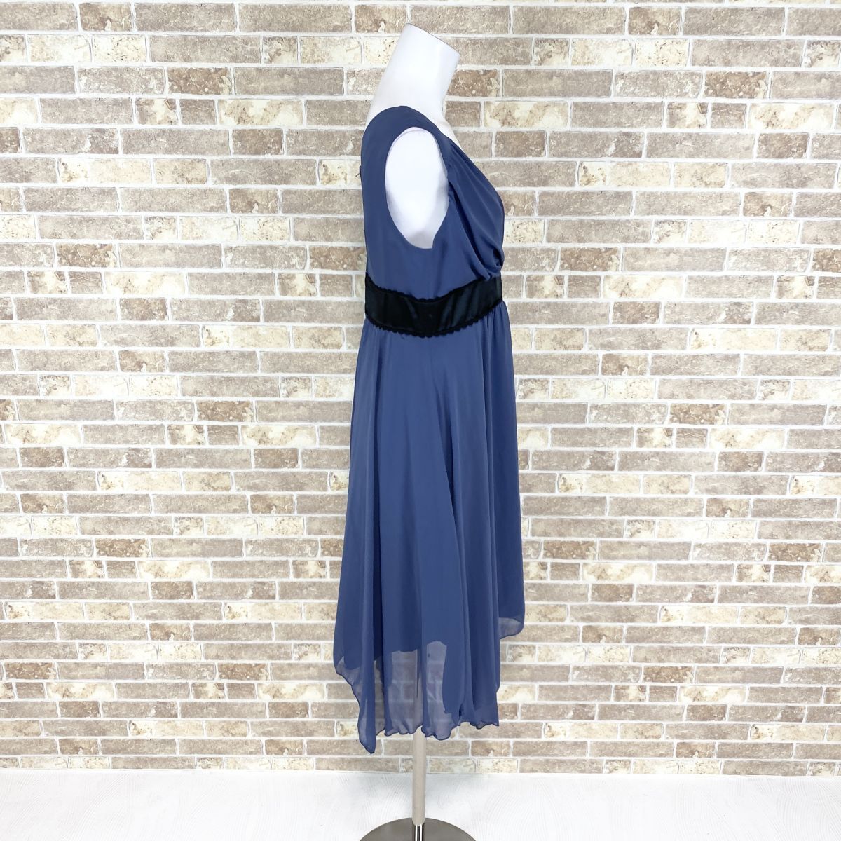 1円 ドレス ワンピース 11AR 青系 カラードレス キャバドレ 発表会 イベント　中古４１２３_画像3