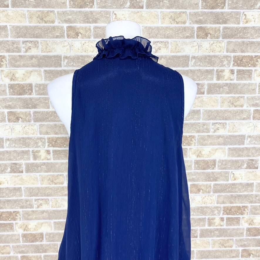 1円 ドレス SIMPLE BEAUTY BASIC ワンピース L 青 カラードレス キャバドレ 発表会 イベント　中古３４７６_画像8
