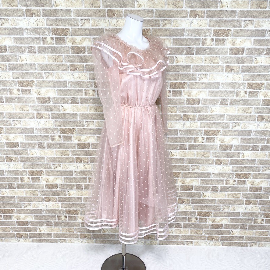 1円 ドレス Petit Anne プチアンヌ ワンピース ピンク ロリータファッション カラードレス イベント 中古３９５２の画像2