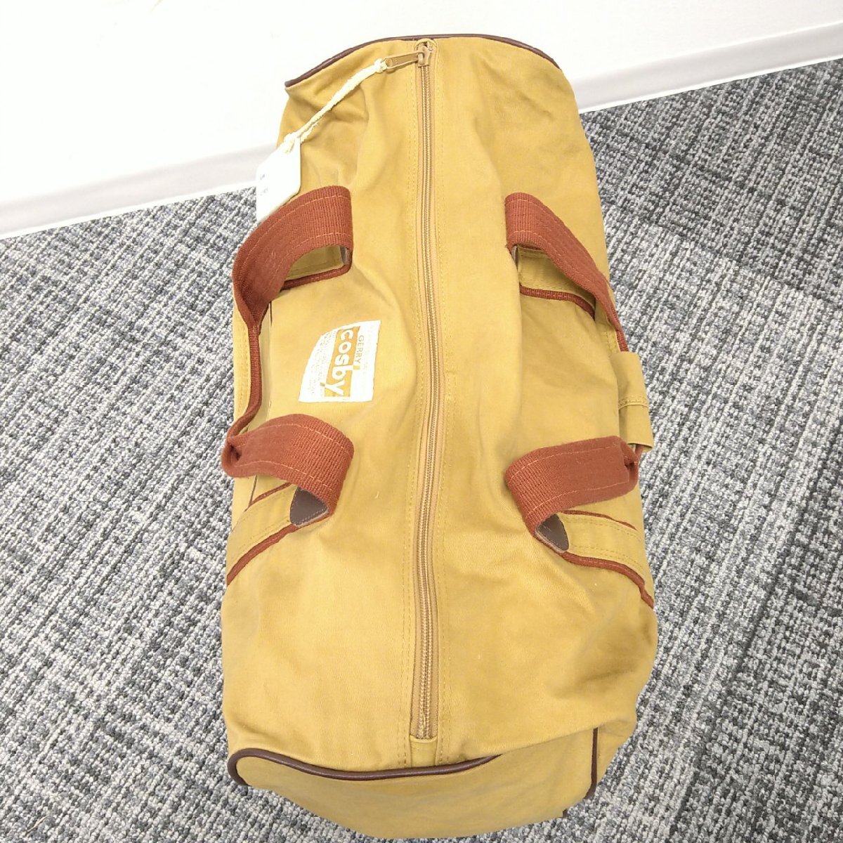 (^w^)b 日本製 maruem Cosby マルエム コスビー 80s 90s ヴィンテージ ボストン バッグ 大容量 カバン 鞄 BAG 旅行 ベージュ B0350wEの画像6