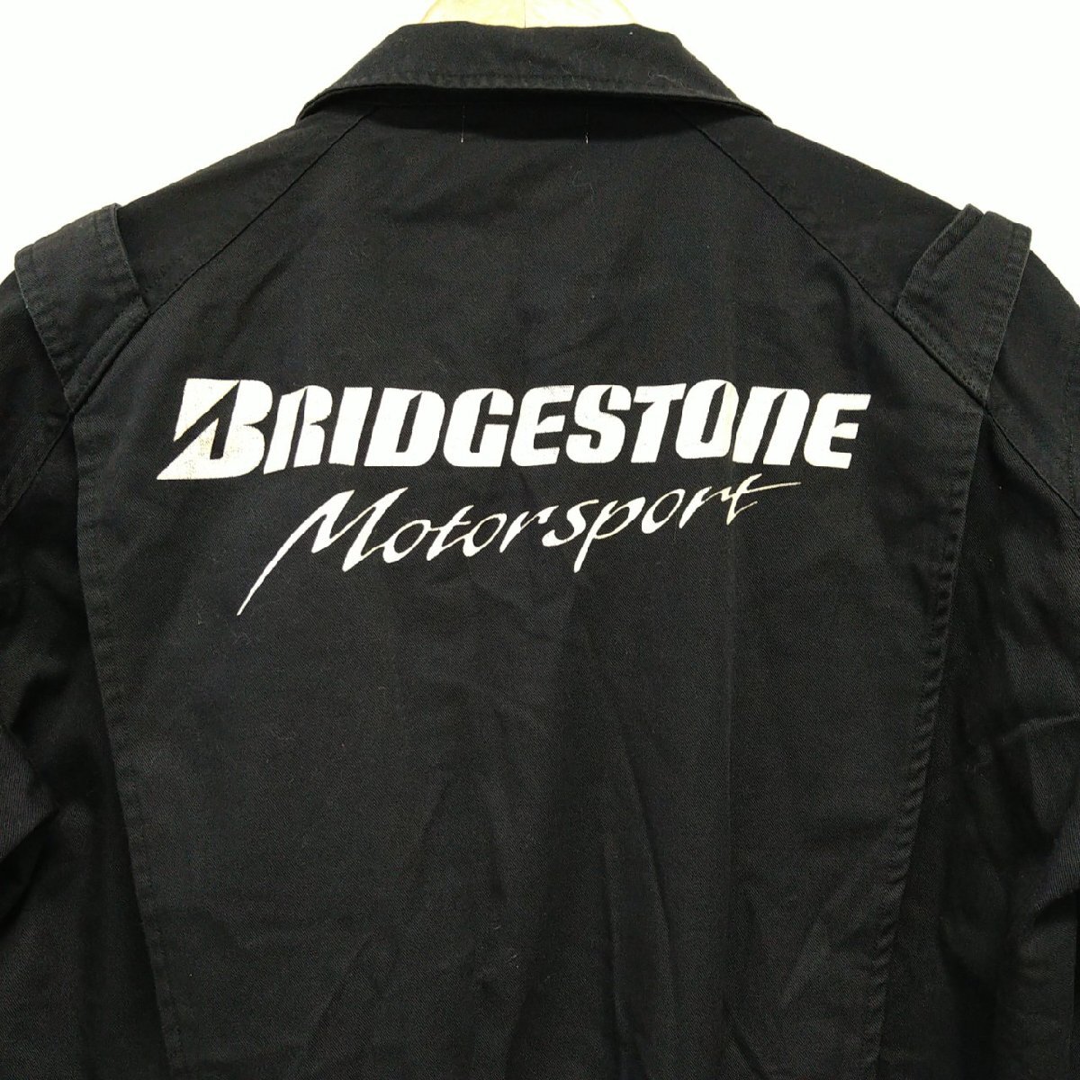 (^w^)b BRIDGESTONE MOTORSPORT 80s 90s Vintage Bridgestone Motor Sport pito Crew костюм комбинезон рабочая одежда чёрный 8470wE