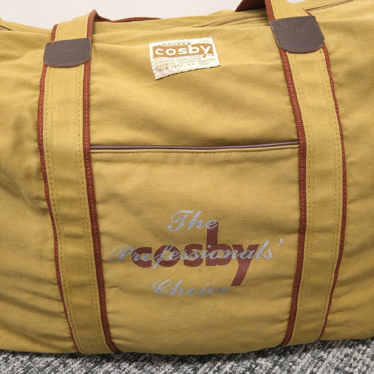 (^w^)b 日本製 maruem Cosby マルエム コスビー 80s 90s ヴィンテージ ボストン バッグ 大容量 カバン 鞄 BAG 旅行 ベージュ B0350wEの画像3