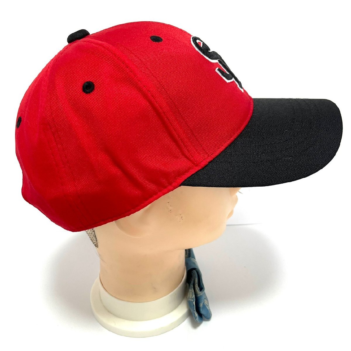 (^w^)b 未使用 コカコーラ 福岡 ソフトバンク ホークス ベースボール キャップ 帽子 赤×黒 HAWKS Coca-Cola FREE 57cm-61cm C0261EEの画像3