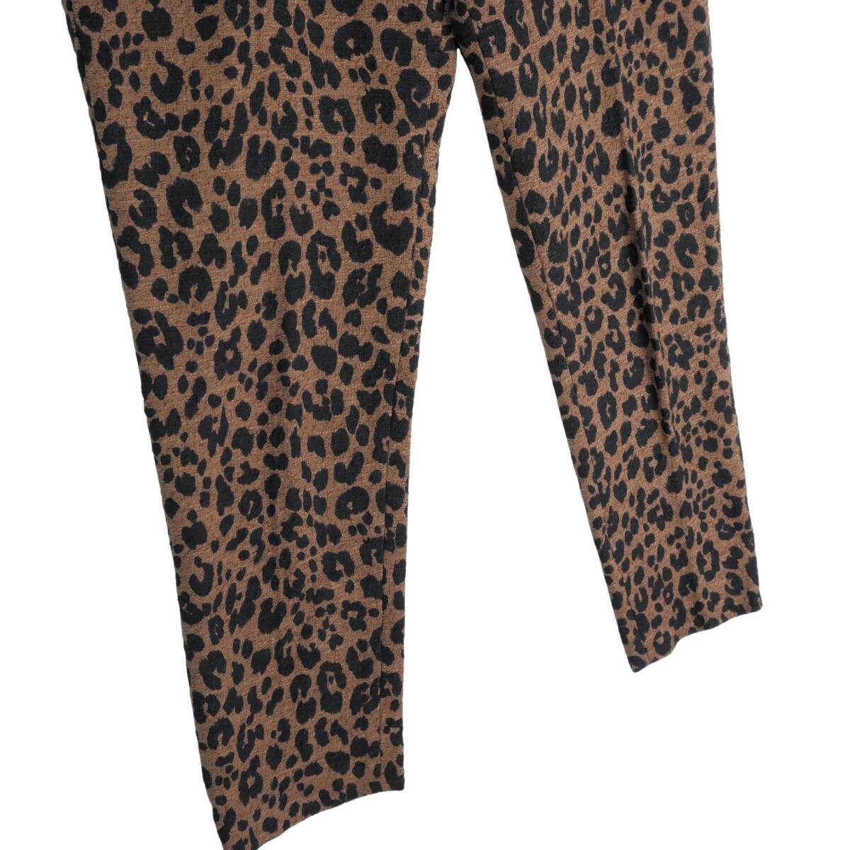 * beautiful goods free shipping * MOGA Moga Leopard total pattern stretch pants black × tea black Brown lady's 2 L corresponding * made in Japan * 1004D0