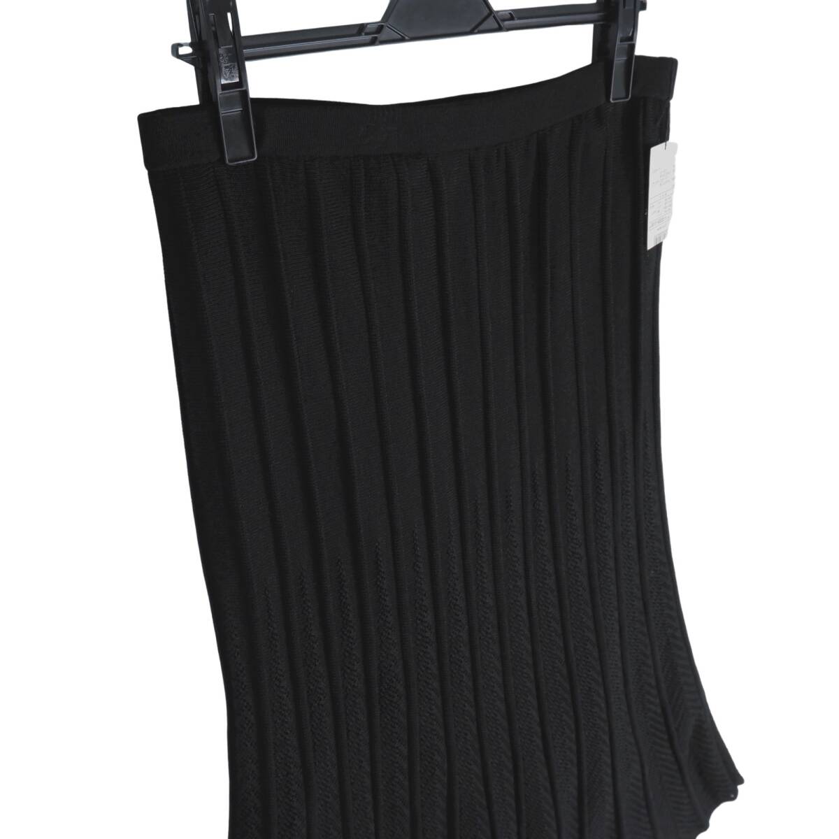 ◆新品◆ REMARON レマロン ニット ロング スカート インナー付き 黒 ブラック レディース 44 XL以上 ◆大きいサイズ 日本製◆ 1694D0の画像2