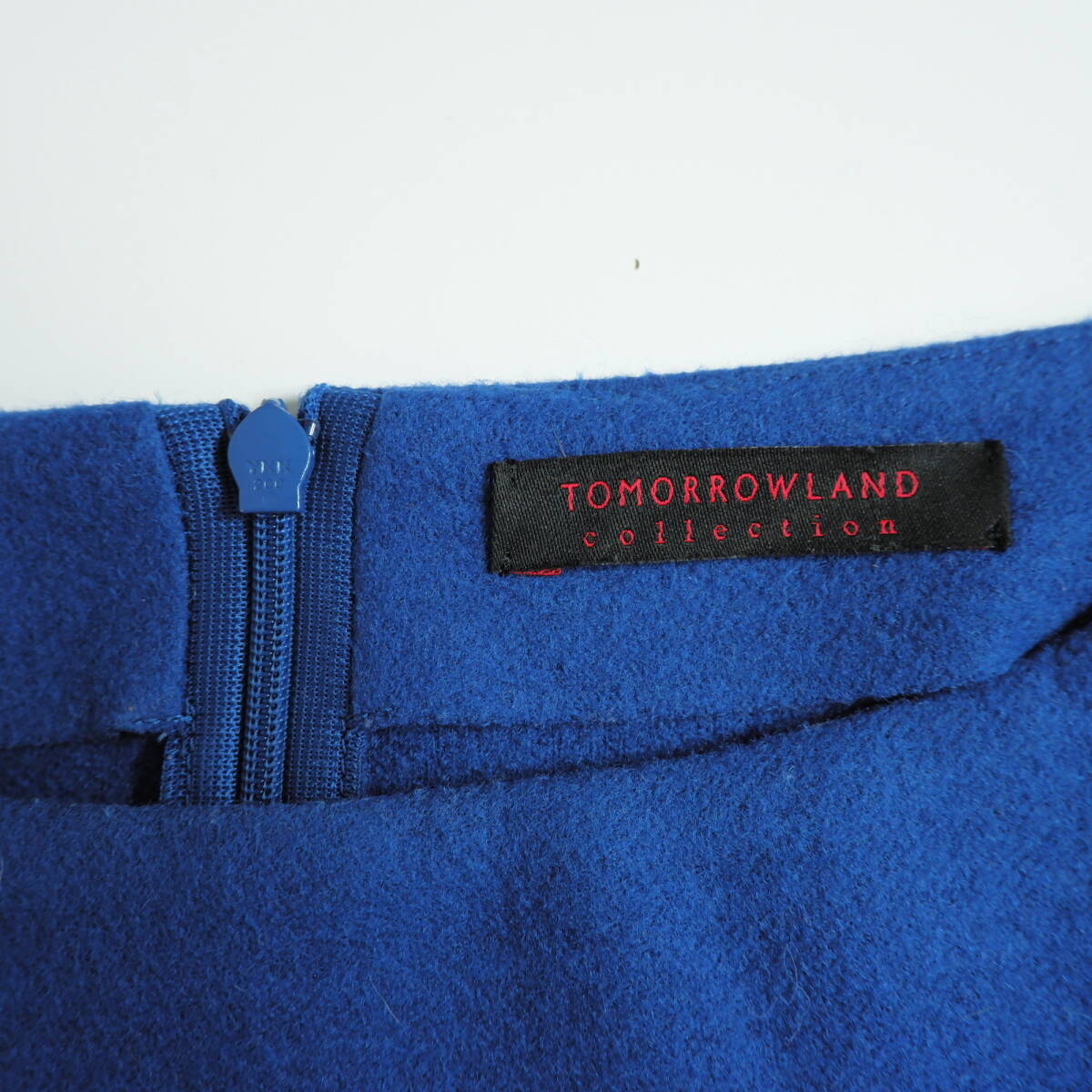 ◆美品◆ TOMORROWLAND COLLECTION トゥモローランド コレクション ウール ロング ワンピース 青 ブルー レディース ◆日本製◆ 1704D0_画像6