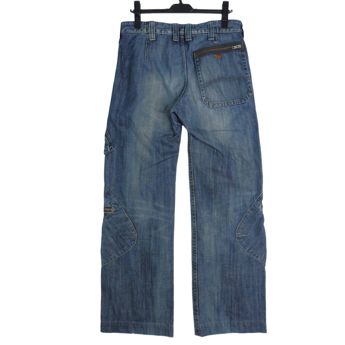 ◆良品 送料無料◆ AJ ARMANI JEANS アルマーニ ジーンズ INDIGO 005 カーゴ ジーンズ デニム パンツ メンズ 30　1974D0