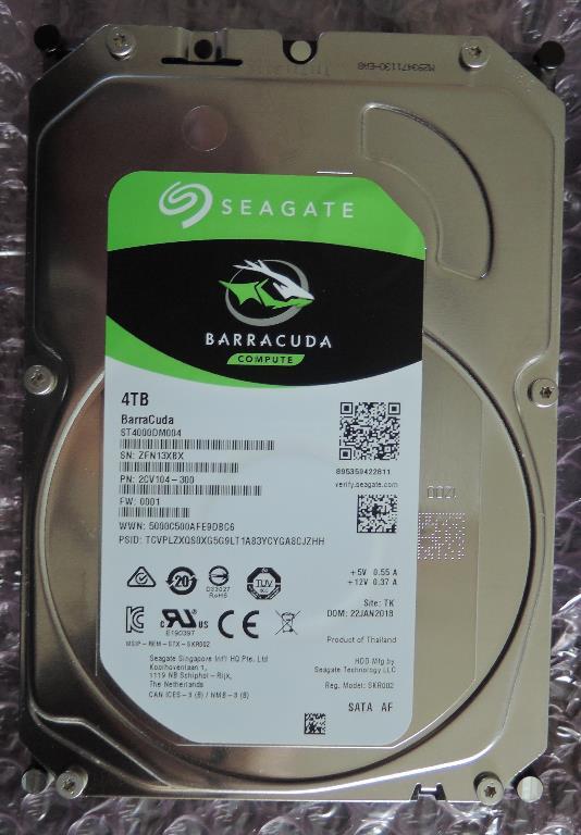 ジャンク SEAGATE HDD 4TB BARRACUDA ST4000DM004_画像1