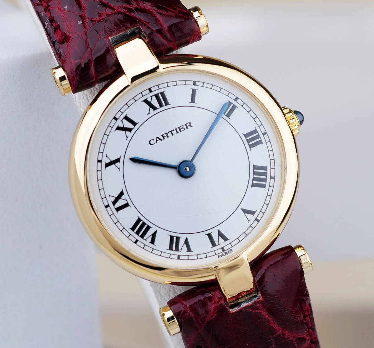 美品 カルティエ ヴァンドーム ルイ カルティエ 18KYG ローマン SM Cartier 