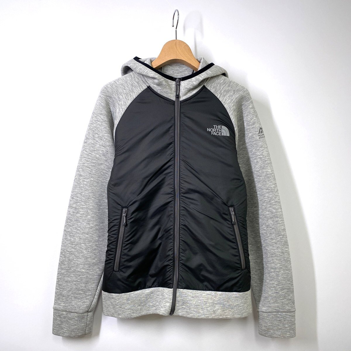 【メンズ M】THE NORTH FACE ノースフェイス HYBRID TECH AIR SWEAT HOODIE ハイブリッドテックエアースウェットフーディ グレー パーカーの画像1