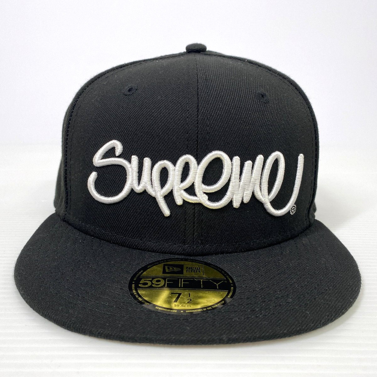 22SS Supreme シュプリーム Handstyle New Era CAP ハンドスタイル キャップ 7.5 59.6cm ブラック 黒 刺繍 帽子 ニューエラの画像4