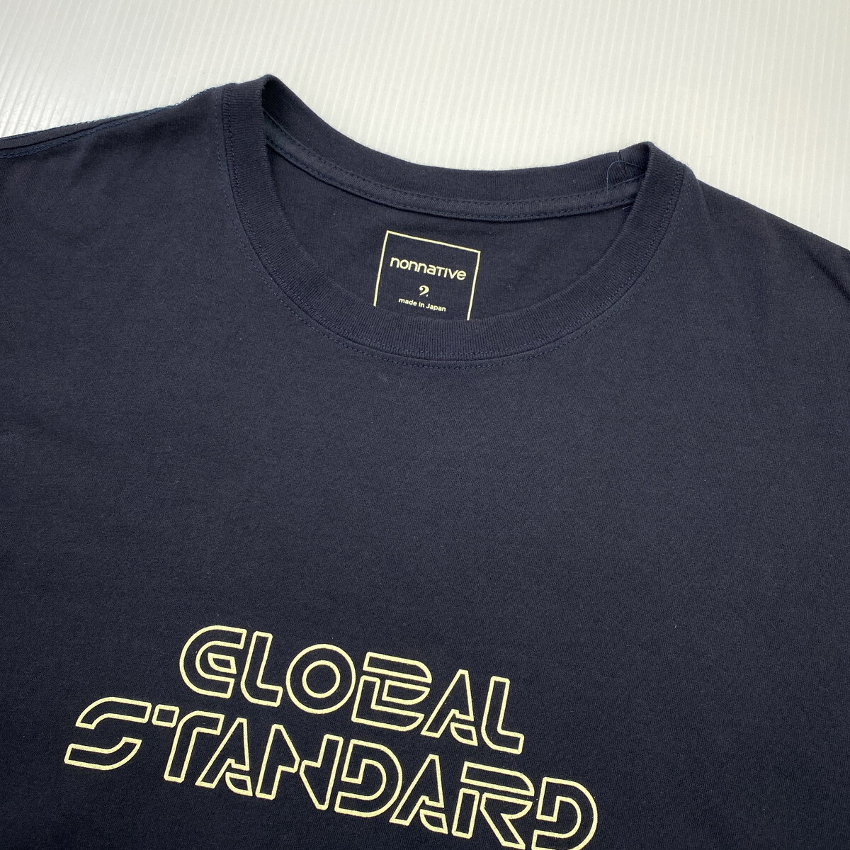 nonnative ノンネイティブ 半袖Tシャツ 2 ネイビー 紺 GLOBAL STANDARD 刺繍_画像3