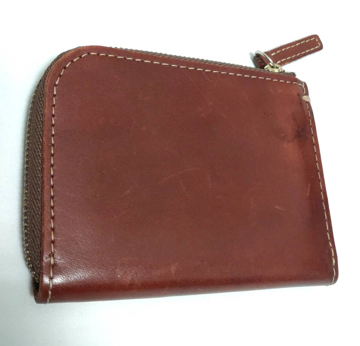  earth shop bag L character purse leather Brown wallet 