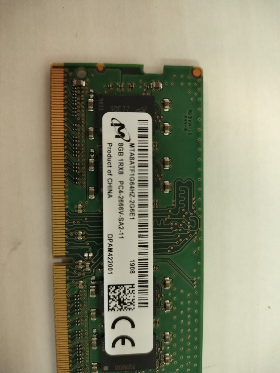 [ Junk ]Micron 8GB DDR4 1Rx8 PC4-2666V-SA2 laptop memory micro nLIFEBOOK