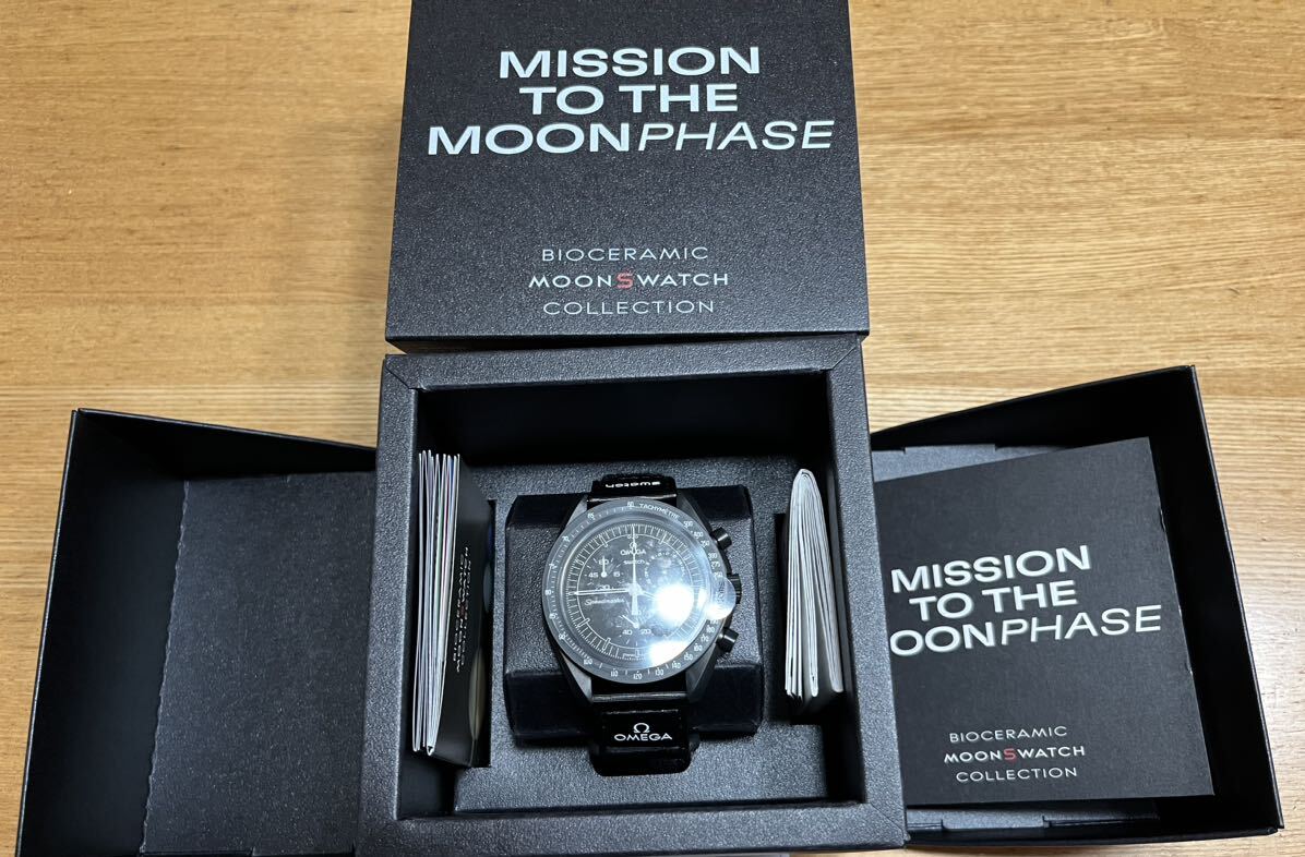 オメガ×スウォッチ スヌーピー OMEGA SWATCH MISSION TO MOONPHASE 新品未使用 銀座店購入 2年保証 レシート付き ムーンフェイズ SNOOPYの画像4