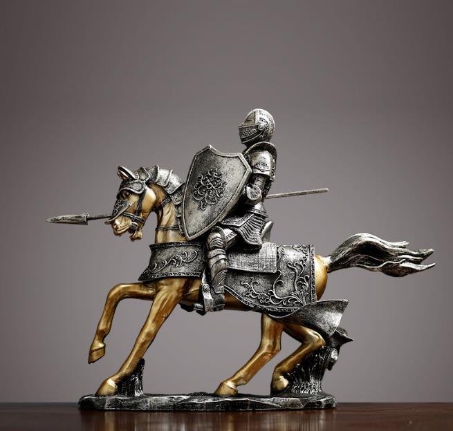 新作 北欧 騎士 馬 置物 レトロ インテリア 馬 オブジェ 工芸品 ヨーロッパ 雑貨 置き物 アン コレクション タの画像2