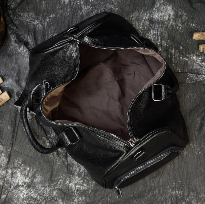  high capacity * Boston bag original leather men's high capacity shoes inserting attaching bottom tack attaching leather machine inside bringing in traveling bag independent cow leather travel bag Golf bag business trip 