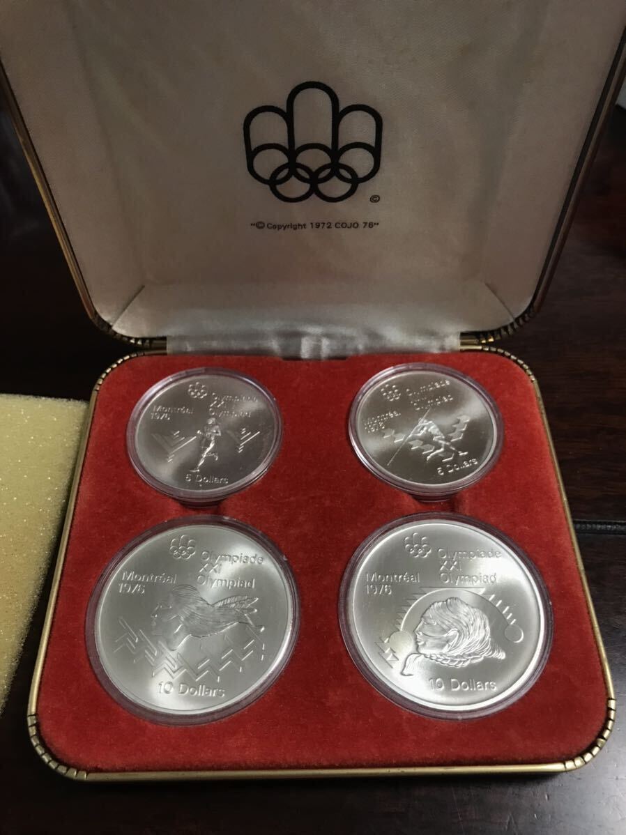 カナダ 銀貨 5ドル 10ドル モントリオール五輪記念銀貨 の画像1