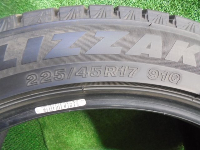 5ER108BF5 ) 送料無料 2021年製 225/45R17 ブリヂストン ブリザックVRX3 17インチスタッドレスタイヤ1本_画像6