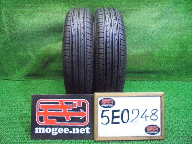 5EO248BE8 ) 送料無料 バリ山 2022年製 155/80R13 ヨコハマタイヤ BluEarth-ES ES32 13インチ夏タイヤ2本セット サマータイヤ_画像1